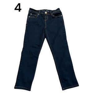 INC DENIM Skinny Leg Size 4 Regular Fit Crop Jeans 5 Pockets Dark